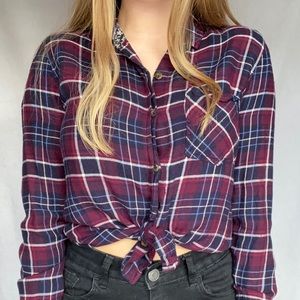 Red blue and white flannel Forever 21